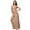Nude, variant on Fashion Women Maxi Dress Sexy Deep V-Neck Sleeveless Hollow Out Both Side Split BETT