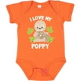 thumbnail image 3 of Inktastic Cute Sloth I Love My Poppy with Green Leaves Boys or Girls Baby Bodysuit, 3 of 5