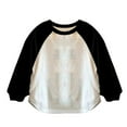 thumbnail image 3 of breaise Toddler Boys Long Sleeve Raglan T Shirts Cute Color Block Crewneck Casual Tops Cozy Pullover Tee, 3 of 3