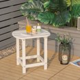 thumbnail image 3 of Gymax 18'' Patio Adirondack Side Table Weather Resistant HDPE Garden Yard White, 3 of 7