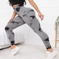 thumbnail image 4 of Tie Dye Hidden Scrunch Leggings for Women Tummy Control Butt Lifting Yoga Pants High Waist Compression Workout Tight,S,Gray, 4 of 8