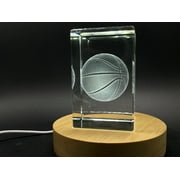 Basketball-Art | 3d-Engraved-Crystal-Keepsake | Gift/Decor| Collectible | Souvenir | 3d-Crystal-Photo-Gift | 3d-Photo-Engraved-Crystal | Home-Decor | Basketball Photo-Art