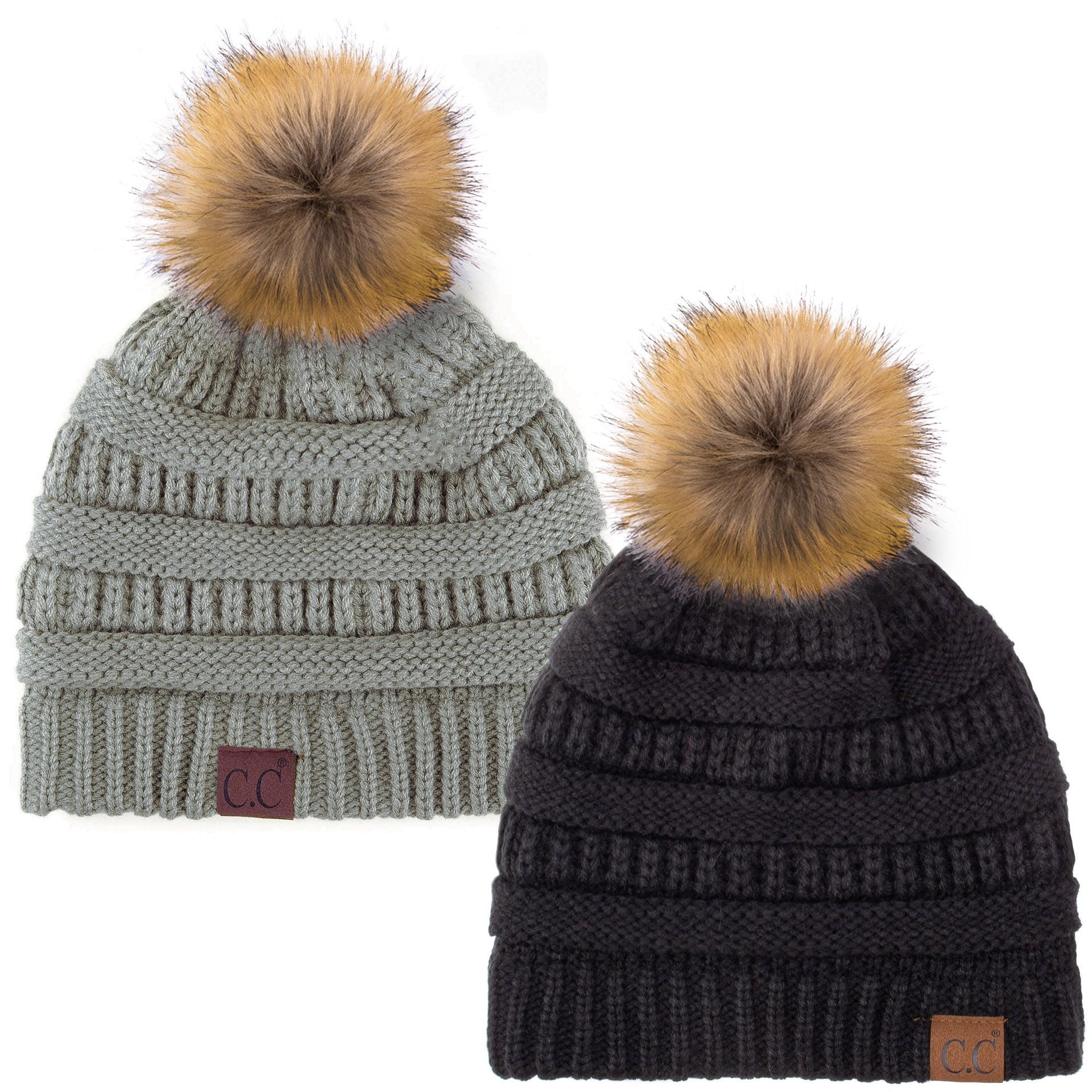 C.C Hat-43 Thick Warm Cap Hat Skully 