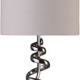 thumbnail image 3 of Benzara BM240346 72 in. Table Lamp with Curved Abstract Metal Base, Silver, 3 of 5