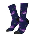 thumbnail image 1 of Balery Eggplant Calcetas Largas con Estampado para Hombre y Mujer – Suaves y Transpirables, Talla Única (US 5-11), 1 of 6
