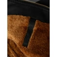 thumbnail image 6 of KVE Boy's Faux Leather Jacket Windproof Fleece Lined Warm Winter Coat Kids Bomber Outerwear PU Motorcycle Hooded Jacket Black 6-7, 6 of 9