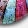thumbnail image 3 of Designart 'Vintage Wooden Pattern ' Farmhouse wall clock, 3 of 6