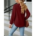 thumbnail image 4 of Women Top Lady Long Sleeve Women Suit Lace Neck Elegant Crochet Neckline Hollow Out Casual Autumn Top Daily Top For Woman Cogild, 4 of 5