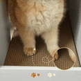 thumbnail image 4 of JanflyHome Cat Litter Box Enclosure,  43.3 inches Hidden Litter Box Furniture Cabinet with Storage, Cardboard, Light, Wood Indoor Cat House Washroom, Farmhouse Style, Rustic Brown Oak, 4 of 8