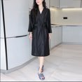 thumbnail image 2 of fheaev Lightweight Robes For Women Waffle Bathrobe Soft Fast-Drying Unisex Couple Hotel Robe House Dress Long Nightgown With Pockets, 2 of 4