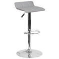 thumbnail image 2 of Flash Furniture Contemporary Gray Vinyl Adjustable Height Barstool with Quilted Wave Seat and Chrome Base, 2 of 11