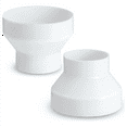 thumbnail image 2 of 4 Pcs 6 to 4 Inch Duct Reducer Increaser ABS Air Duct Adapter Duct Fan or Dryer Vent Adapter Pipe Connector, White, 2 of 8