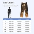 thumbnail image 4 of Goofa Gold butterfly glitter Pattern Printed Soft Pajama Pants for Men, Wide Leg Comfy Casual Lounge Yoga Pants-Large, 4 of 6