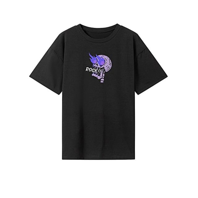 Camiseta de mujer de verano suave Yinane ropa deportiva cuello redondo M