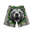 thumbnail image 6 of UVEASISHA Animal Cartoon Swim Trunks for Men Loose Casual Summer Beach Shorts Fashion Straight Leg Vacation Shorts with Pockets Gray M, 6 of 9