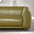 thumbnail image 4 of Maylo Mid Century Modern Luxury Italian Leather Couch in Green, 4 of 7