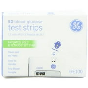 GENERAL ELECTRIC GE GE100 Blood Glucose Test Strips, 50 Count