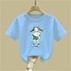 thumbnail image 4 of Blusas y camisas de manga corta con cuello redondo para niños Camiseta de verano de manga corta estampada para niñas Jersey elegante de cuello redondo para niñas Top de algodón para niños, 4 of 6