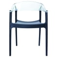 thumbnail image 3 of Compamia Carmen Patio Dining Chair with Black Seat in Clear, 3 of 7