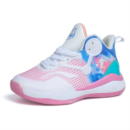 

Engtoy Girls Boys Basketball Shoes Kids Sport Shoes for School Little/Big Kids High Top Blue Outdoor Child Sneakers Child Sneakers Black