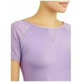thumbnail image 3 of Daisy Fuentes Women's Active Power Mesh Tie Tee Purple Rose Size XL, 3 of 3