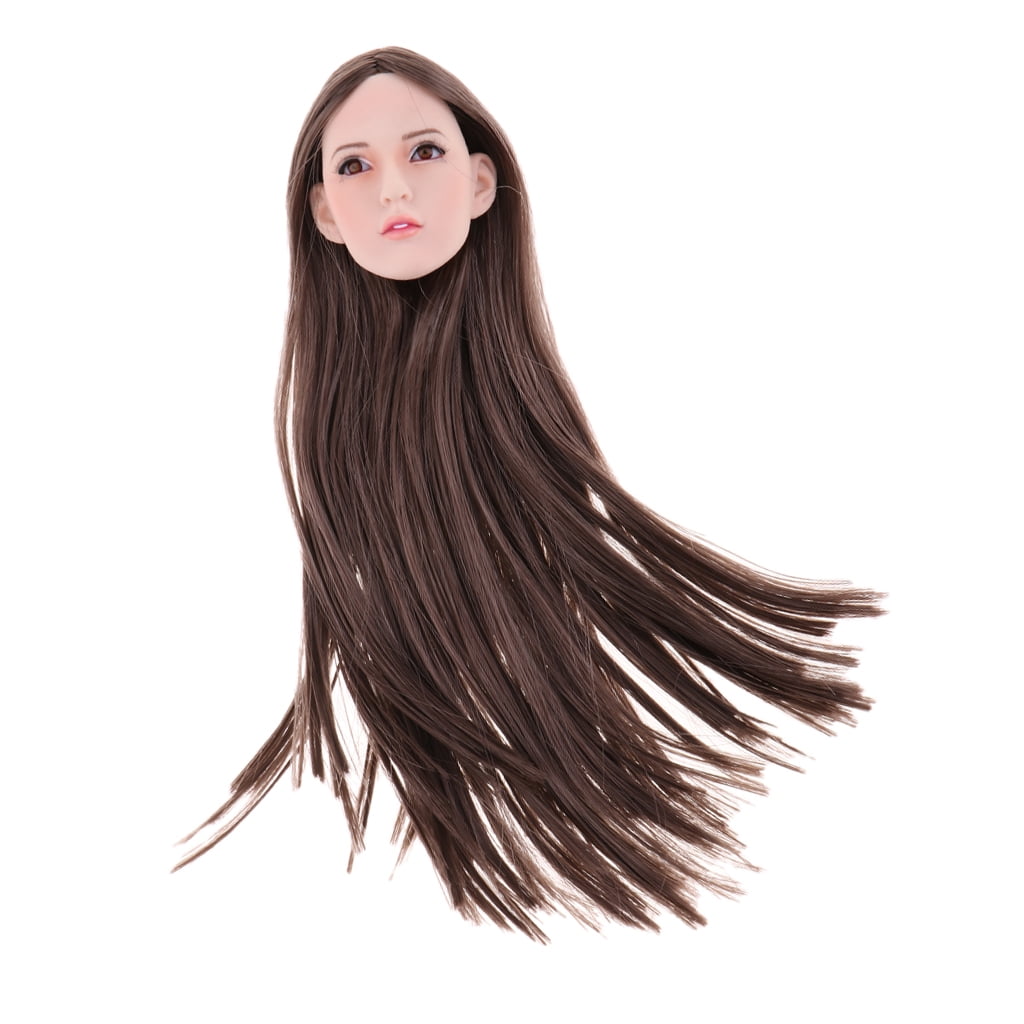 1/6 Female Head Sculpt Long Hair A For 12" PHICEN TBLeague Hot Toys Figure USA 