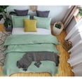 thumbnail image 4 of KASENTEX Coverlet Quilt Set-Pre Washed-Luxury Microfiber Soft Warm Bedding-Solid Colors Bedspread-Contemporary Floral Design, Oversized Queen + 2 Standard Shams, DEEP CALDERON GREEN, 4 of 6