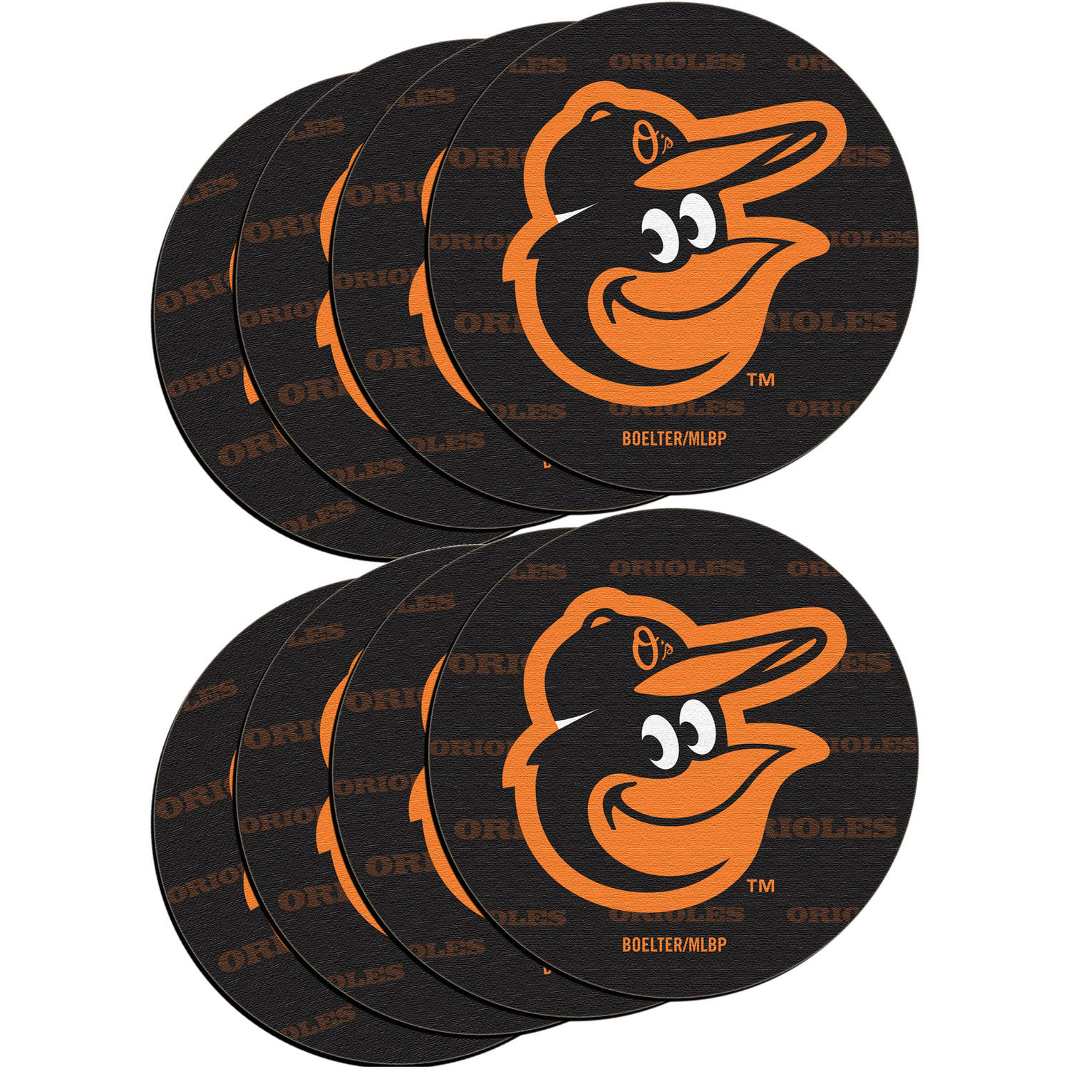 MLB Baltimore Orioles 8Pack Neoprene Car Coasters