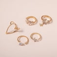 thumbnail image 3 of Cruz Triángulo Amor Corazón Hueco Dedo Anillos Conjunto Anillo Conjunto Fiesta Boda Joyería Regalo Cateissary AP005579-00, 3 of 6