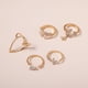 thumbnail image 3 of Cruz Triángulo Amor Corazón Hueco Dedo Anillos Conjunto Anillo Conjunto Fiesta Boda Joyería Regalo Vogacara AP005579-00, 3 of 6