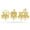Gold, variant on RealSteel Outdoor Christmas Train Set – Holiday Yard Decorations – Winter Xmas Spirit Décor – Santa Clause, Snowman, Elves & Peppermint – Feliz Navidad – Garden Art Display with Stakes (Gold)