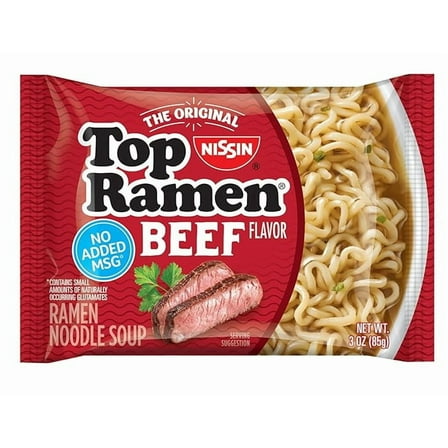 Top Ramen Beef Flavor Noodles, 3 oz, Pack of 3