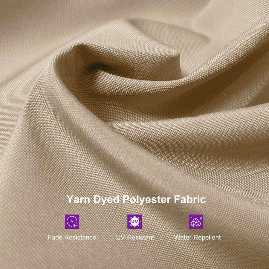 PURPLE LEAF 10 Feet Patio Umbrella with Base Outdoor Cantilever Square Umbrella Aluminum Offset Umbrella with 360-degree Rotation for Garden Deck Pool Patio, Beige