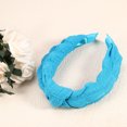 thumbnail image 3 of Unique Bargains 1Pc Cute Makeup Headband Puffy Spa Fabric Blue Headband for Washing Face, 3 of 7
