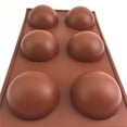 thumbnail image 3 of Moldes de silicona para bombas de cacao y Chocolate caliente, molde de Semi bola, bandeja Circular grande de 6 cavidades, pastel DIY de San Valentín esférico para vacaciones, 3 of 5