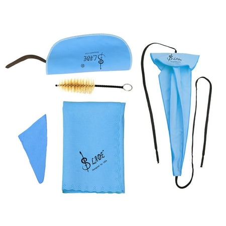 

Saxophone Cleaning Care Kits for Clarinet Flute Wind and Woodwind Instrument (Blue)