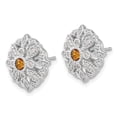 thumbnail image 2 of Primal Gold 14 Karat White Gold Diamond and Citrine Fancy Earrings, 2 of 3