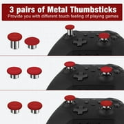 OIEXI Elite Series 2 Controller Wireless 13 in 1 Metal Thumbsticks, for Xbox One, Red, 13 Count