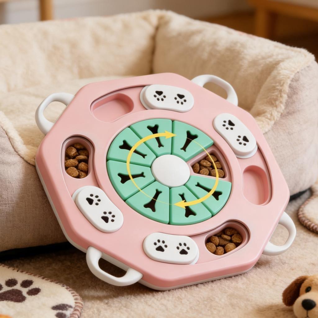 Giaone Dog Puzzle Toy Dog Training Boredom Interactive Puzzle Feeding Toy Slow Food Tray Pet Feeding Supply