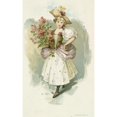thumbnail image 2 of Louis Prang 16x24 Black Ornate Framed Double Matted Museum Art Print Titled: Girl with Lilacs (ca. 1885), 2 of 5