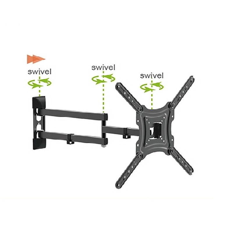 Mount Plus MP-L28-400 Long Arm Full Motion TV Wall Bracket with 28 inch Extension Articulating Arm | Fits Screen Sizes 23 to 55 Inch | VESA 400x400mm Compatible (28" Extension 23" to 55" TV)
