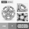 thumbnail image 2 of 4 Pack 17 inch Wheel Cover Hubcap Compatible with Toyota Rav4 2013 2014 2015 2016 2017 2018,Snap-on Installation,Lacquer, 2 of 7