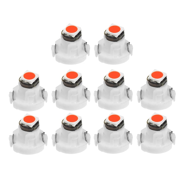 10uds Rojo T3 3030 LED Coche LED Tablero Indicador Instrumento Panel Luz