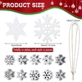 thumbnail image 2 of Adornos navideños de madera con forma de copos de nieve Bulu, 100 unidades, 8 cm y 5 cm, 2 of 7