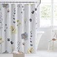 thumbnail image 2 of Long 72x84in Shower Curtain,Yellow Grey Floral Shower Curtain,Cute Watercolor Flowers Shower Curtain for Bathroom,Modern Minimalist White Waterproof Fabric Shower Curtain Set with Hooks, 2 of 6