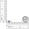thumbnail image 6 of Gem Stone King 10K Two Tone Gold Purple Amethyst and Lab Grown Diamond Engagement Ring for Women | 0.66 Cttw | Round 5MM | Gemstone February Birthstone | Size 6, 6 of 6