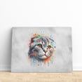 thumbnail image 3 of Watercolor Drip Scottish Fold Pop Art Colorful Portrait Artwork Horizontal Matte Canvas Poster Cat Lover Kitten Owner Gifts Wall Art Home Decor - 01009, 3 of 5