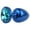 Blue, variant on Jeweled Aluminum Anal Plug - Great for Temperature Play! Small Blue