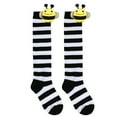 thumbnail image 7 of Kids Halloween Long Striped Knee High Socks 3D Bee Witch Thin Tube Socks for Girl Halloween Costume Accessories, 7 of 7
