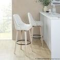 thumbnail image 4 of LumiSource Studded Marcel 30" Fixed-Height Barstool - Set of  2, 4 of 11